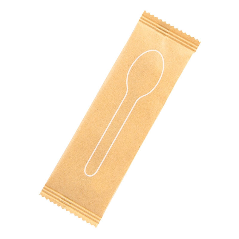 シモジマHEIKO 木製スプーン 110mm 未晒紙完封 #004514134 1セット（5000本：100本×50パック） シモジマHEIKO 木製フォークスプーン 140mm 未晒紙完封 #004514130 1