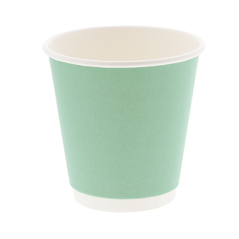 紙コップ 二重断熱カップ 10オンス(300ml) 口径90mm エレガントグリーン 25個/袋
