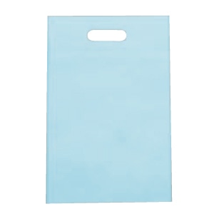㈱三和 不織布 小判抜きバック SW2843-20 スカイブルー 100枚/袋(ご注文単位1袋)【直送品】