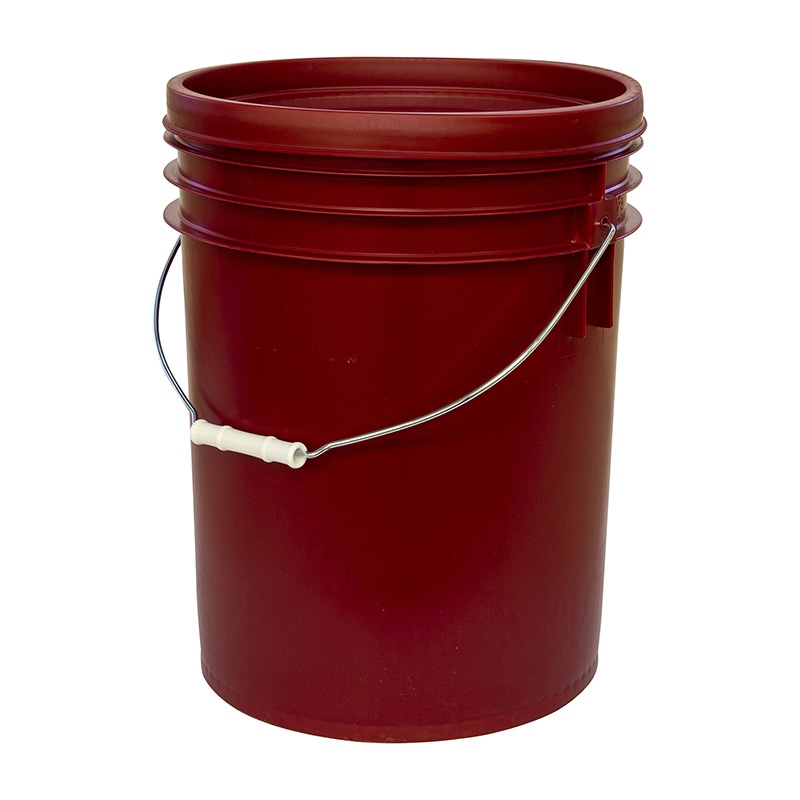 ポリ密閉容器 トスロン 20L 300×H386mm レッド 1個(ご注文単位1個)【直送品】