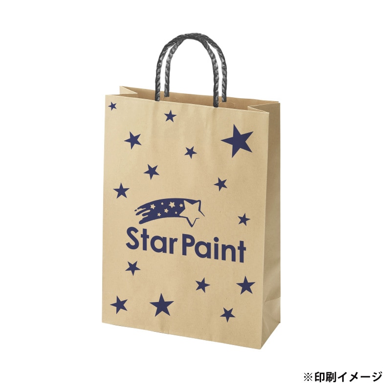 【オリジナル印刷】スムースBS-100 未晒120g(茶) ベタ印刷なし1色印刷 1000枚 オプション PP紐カラー ニス 1000枚