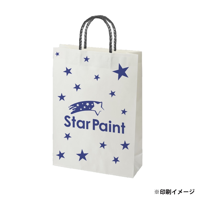 【オリジナル印刷】スムースBS-100 片艶・晒120G ベタ印刷なし1色印刷 3000枚 オプション PP紐カラー ニス 3000枚