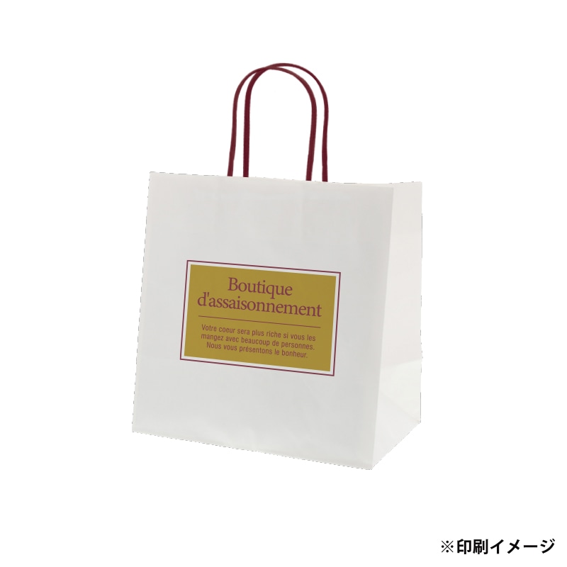 【オリジナル印刷】スムースB26-16 片艶・晒120G ベタ印刷なし2色印刷 1000枚 オプション アクリル紐芯入カラー替え 1000枚