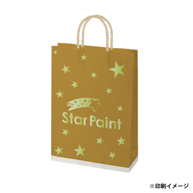 【オリジナル印刷】スムースBS－100　片艶・晒120G ベタ印刷あり2色印刷　1000枚 オプション　PP紐カラー替え 1000枚
