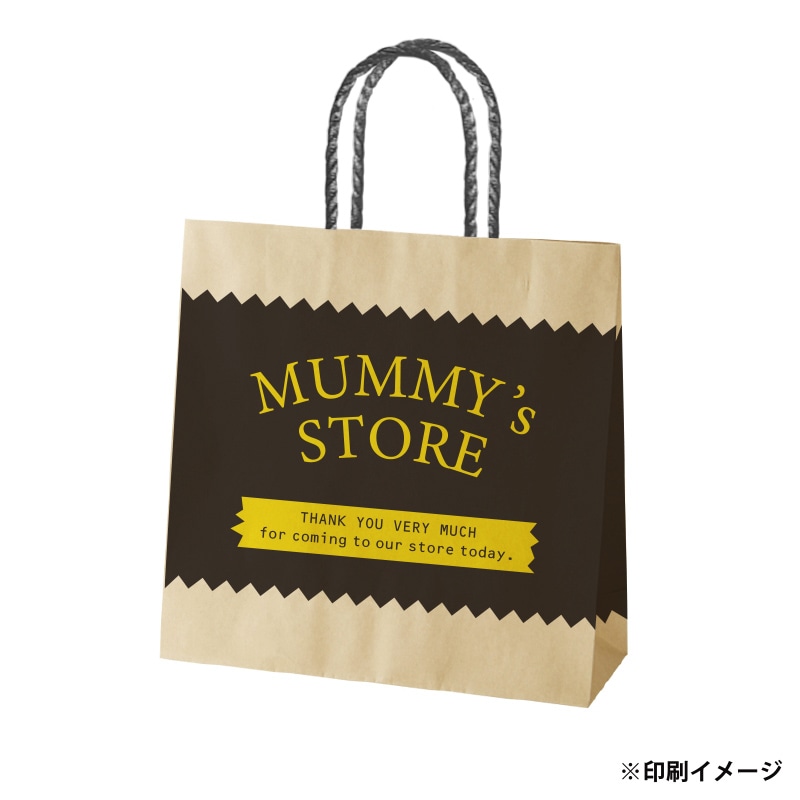 【オリジナル印刷】スムースB3才 未晒120g(茶) ベタ印刷あり2色印刷 1000枚 オプション PP紐カラー替え 1000枚