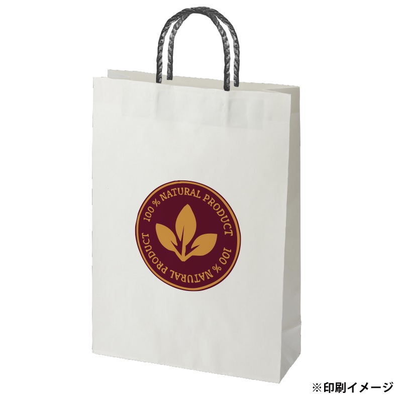 【オリジナル印刷】スムースB2才 片艶・晒120G ベタ印刷なし2色印刷 3000枚 オプション PP紐カラー替え 3000枚