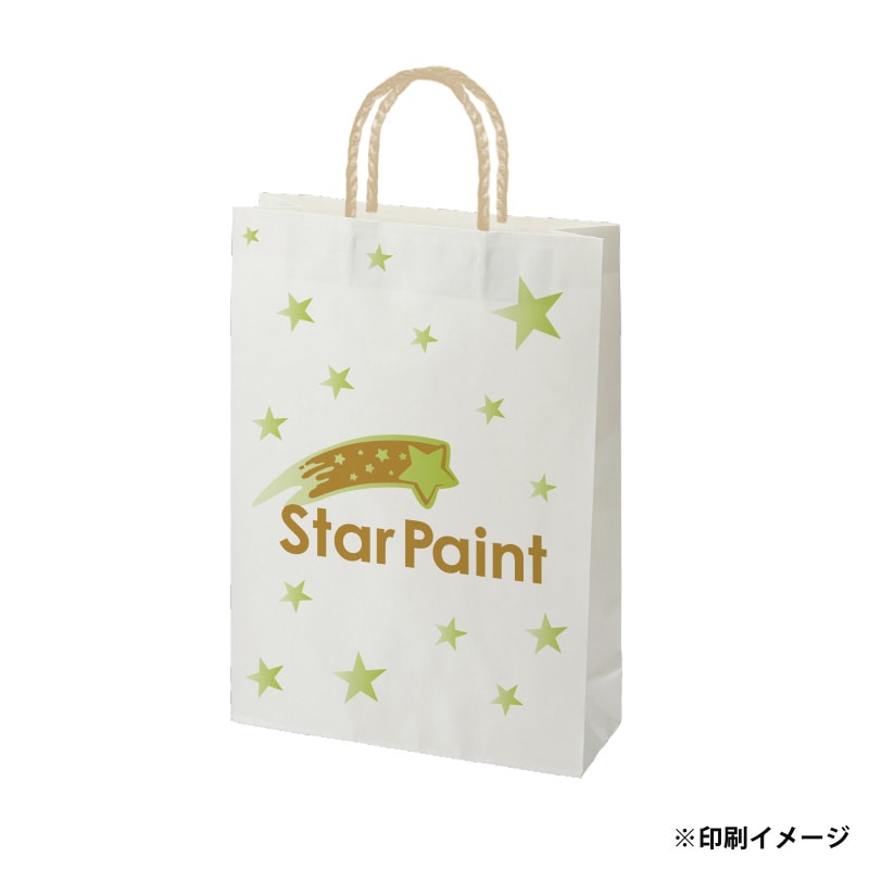 【オリジナル印刷】スムースBS－100　片艶・晒120G ベタ印刷なし2色印刷　3000枚 オプション　PP紐カラー替え 3000枚