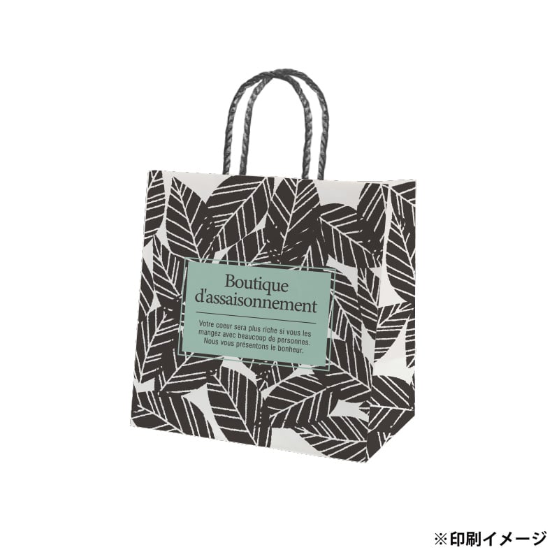 【オリジナル印刷】スムースB26-16 片艶・晒120G ベタ印刷あり2色印刷 3000枚 オプション PP紐カラー替え 3000枚