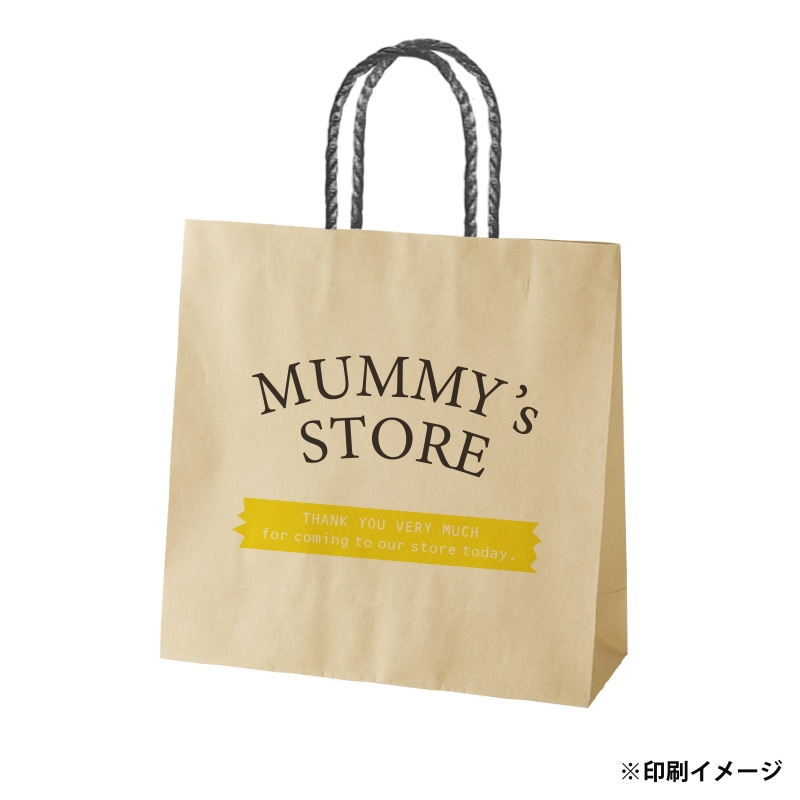 【オリジナル印刷】スムースB3才 未晒120g(茶) ベタ印刷なし2色印刷 3000枚 オプション PP紐カラー替え 3000枚