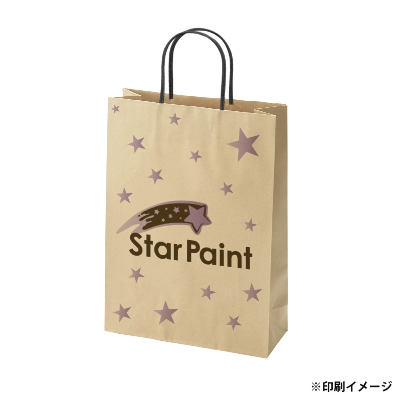 【オリジナル印刷】スムースBS-100 未晒120g(茶) ベタ印刷なし2色印刷 3000枚 オプション アクリル紐芯入カラー ニス 3000枚