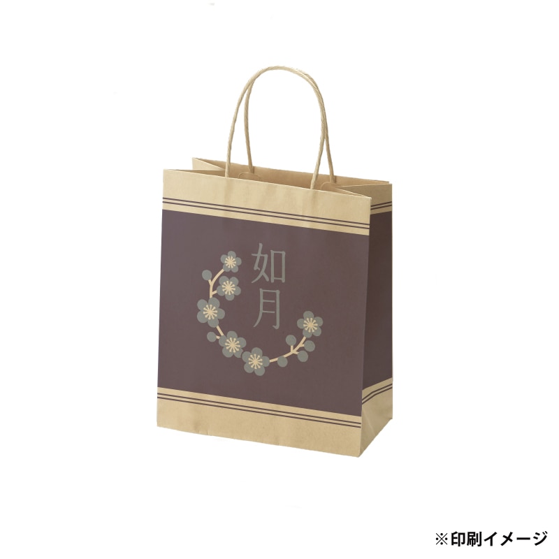 【オリジナル印刷】スムースB22-12 未晒100g(茶) ベタ印刷あり2色印刷 3000枚 オプション なし 3000枚