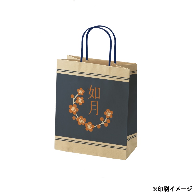 【オリジナル印刷】スムースB22-12 未晒100g(茶) ベタ印刷あり2色印刷 3000枚 オプション アクリル紐芯入カラー替え 3000枚