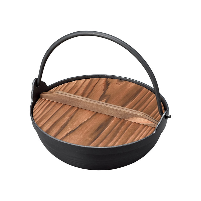 マイン ふるさと鍋 フッ素コート 木蓋付 φ22 M10-253 1個(ご注文単位1個)【直送品】