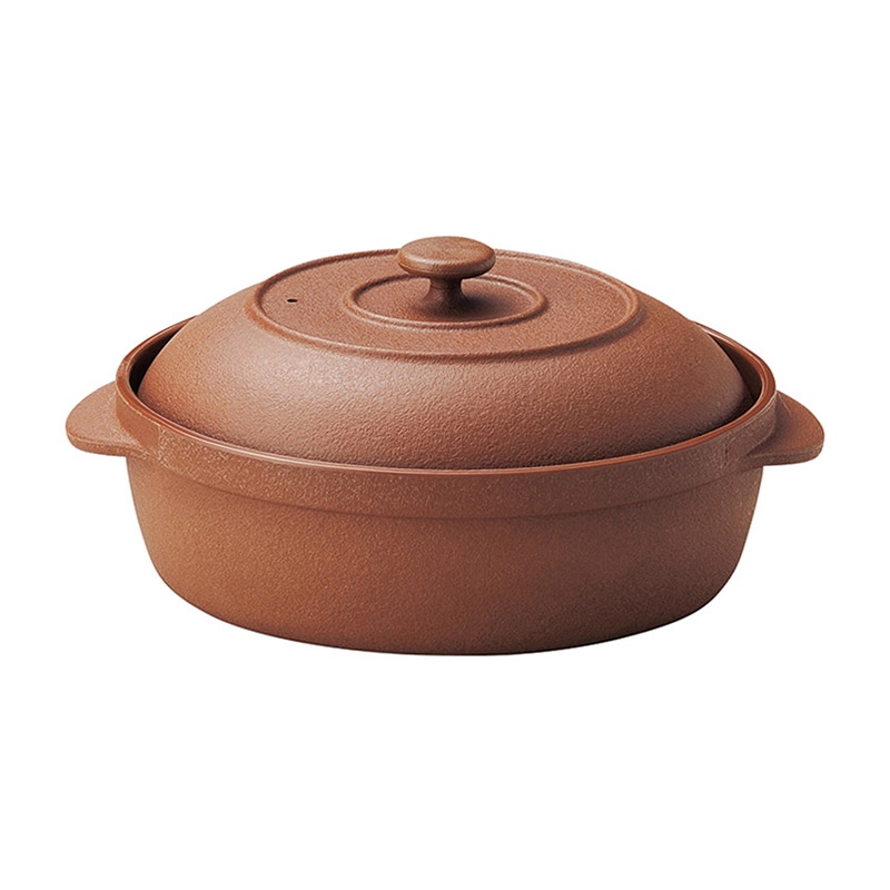 マイン 耐熱樹脂鍋 ミニココ 楕円 ブラウン M11-298 1個(ご注文単位1個)【直送品】