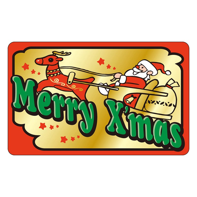 カミイソ産商 エースラベル Merry X'mas C-0290 300枚/袋(ご注文単位1袋)【直送品】