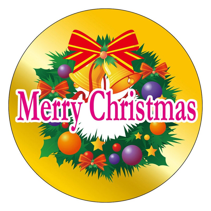 カミイソ産商 エースラベル MERRY CHRISTMAS C-0403 300枚/袋（ご注文単位1袋）【直送品】