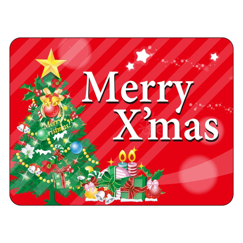 カミイソ産商 エースラベル Merry X'mas C-0407 300枚/袋（ご注文単位1袋）【直送品】