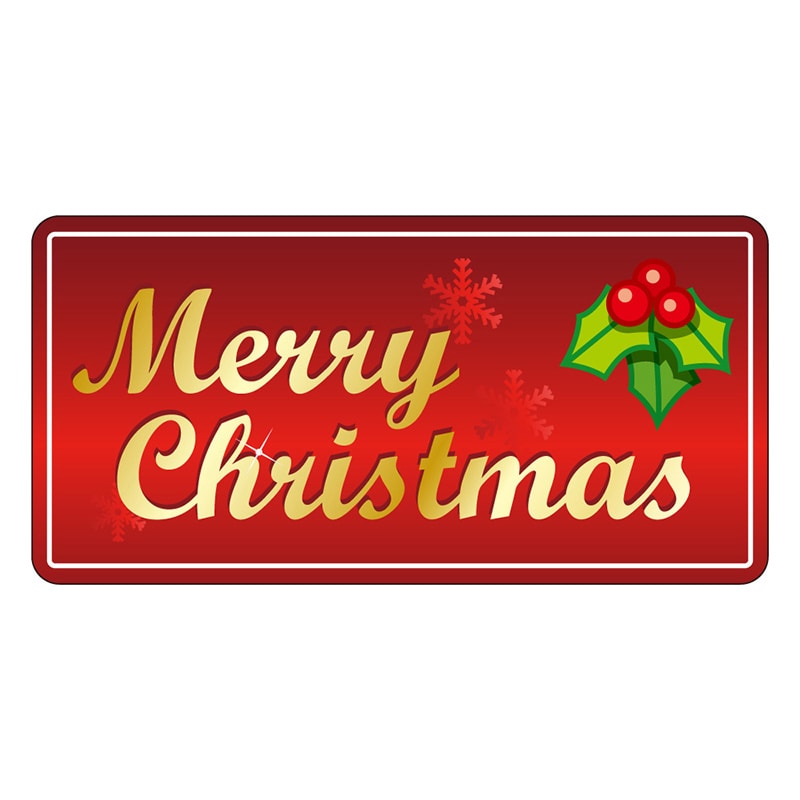 カミイソ産商 エースラベル MERRY CHRISTMAS C-0431 300枚/袋（ご注文単位1袋）【直送品】