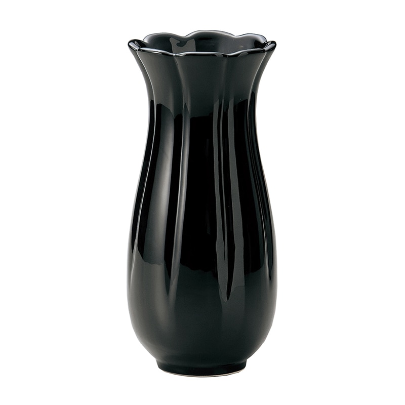 花瓶 陶器 信焼 花器 黒銀彩花入 花瓶 陶器 信焼 花器 黒銀彩花入