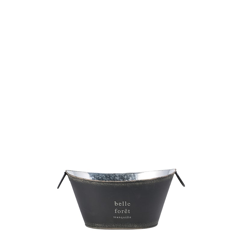 ケー・イー・アイ ブリキポット ハウスプランツブリキ オーバル オーバル ブラック 4993-BK 1個(ご注文単位2個)【直送品】