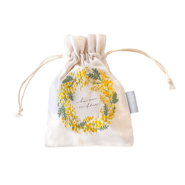 専用出品【ミモザ様】 ミモザの刺繍命名書（ブルー・2Lサイズ・選べるフレーム付） | 名入れ