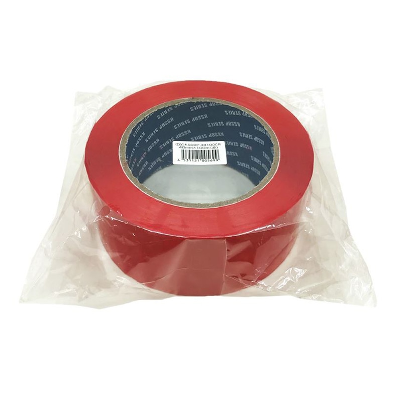 清和産業 梱包用OPPテープ カラー 48mm×100m 赤 1巻（ご注文単位