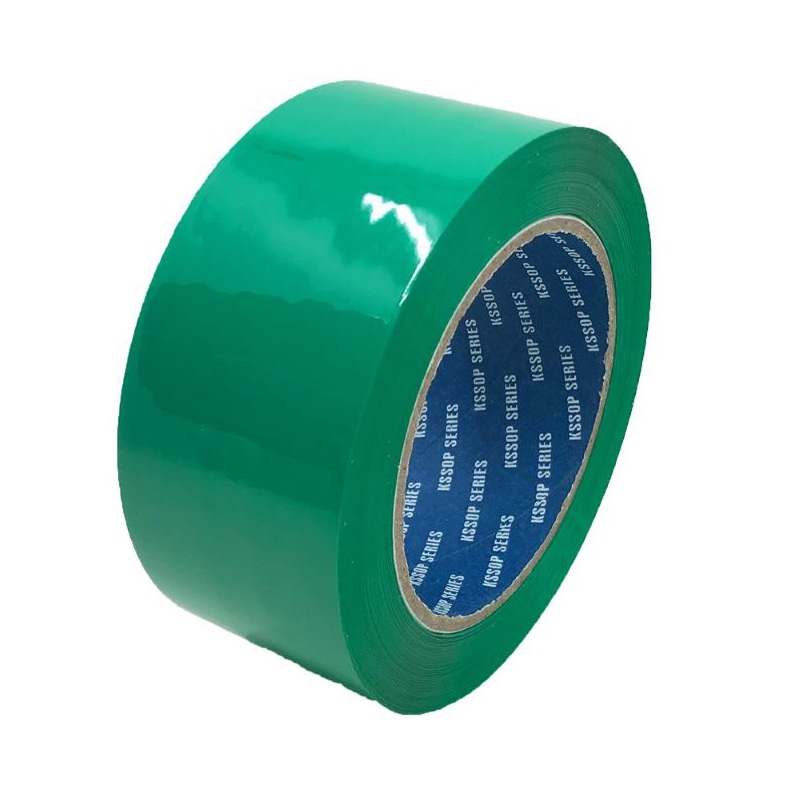 清和産業 梱包用OPPテープ カラー 48mm×100m 緑 1巻（ご注文単位