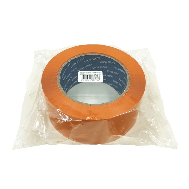 清和産業 梱包用OPPテープ カラー 48mm×100m オレンジ 1巻（ご