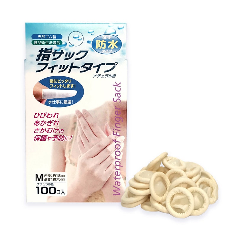 清和産業 指サック フィットタイプ ナチュラル色 M 100個 SGS-100PMX 1