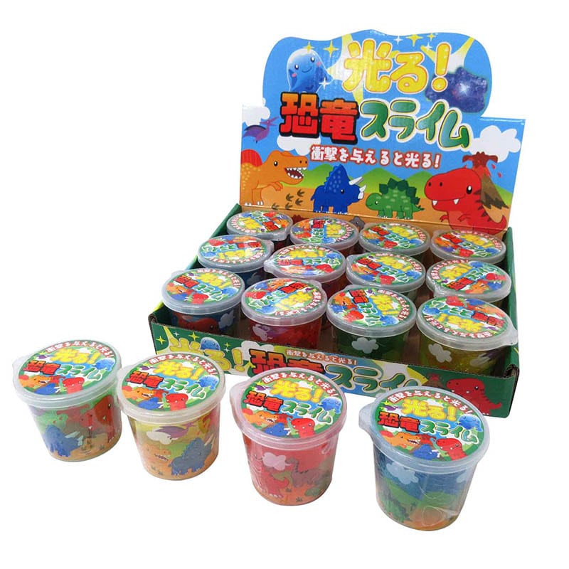 ファースト・アロー 光る恐竜スライム 4色アソート 206-576 1個（ご
