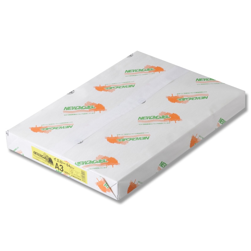 かもめーる500枚 コピー用紙 NEWファインカラー(国産) A4 アイボリー 500枚/冊