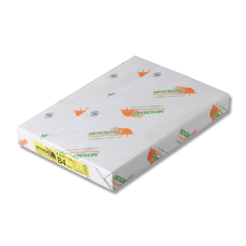 コピー用紙 NEWファインカラー(国産) B4 イエロー 500枚/冊