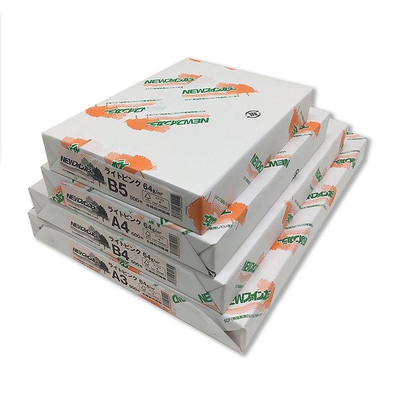 コピー用紙 NEWファインカラー(国産) A3ライトピンク 500枚/冊