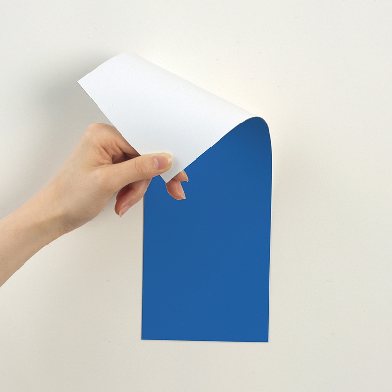 マグエックス マグネット両面カラーシート 緑／黄 MSR-10GY 1枚（ご