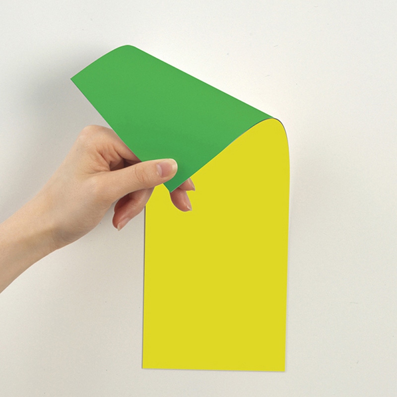 マグエックス マグネット両面カラーシート 緑／黄 MSR-10GY 1枚