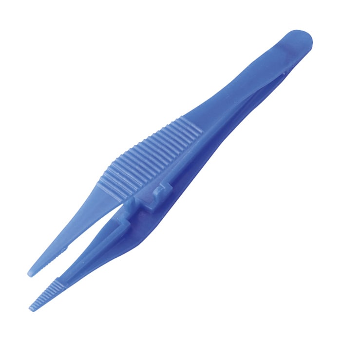プラスチックピンセット 719018003 ブルー 10本 1個（ご注文単位1個