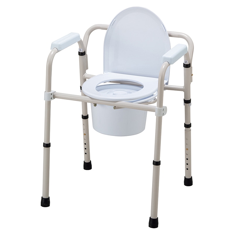 マツヨシ ポータブルトイレチェア 折りたたみ式 MY-1251 1個(ご注文単位1個)【直送品】