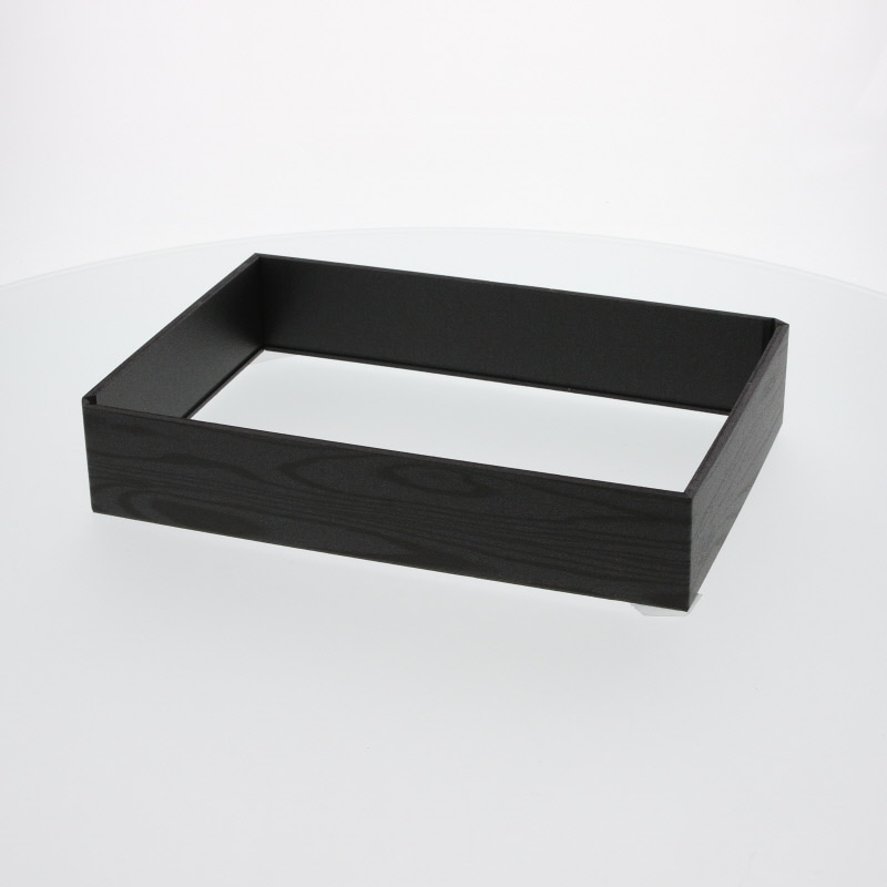 アクタ 弁当容器 ワン折重(フチ) 90×60(50) 黒焼杉 25枚/袋 004430092