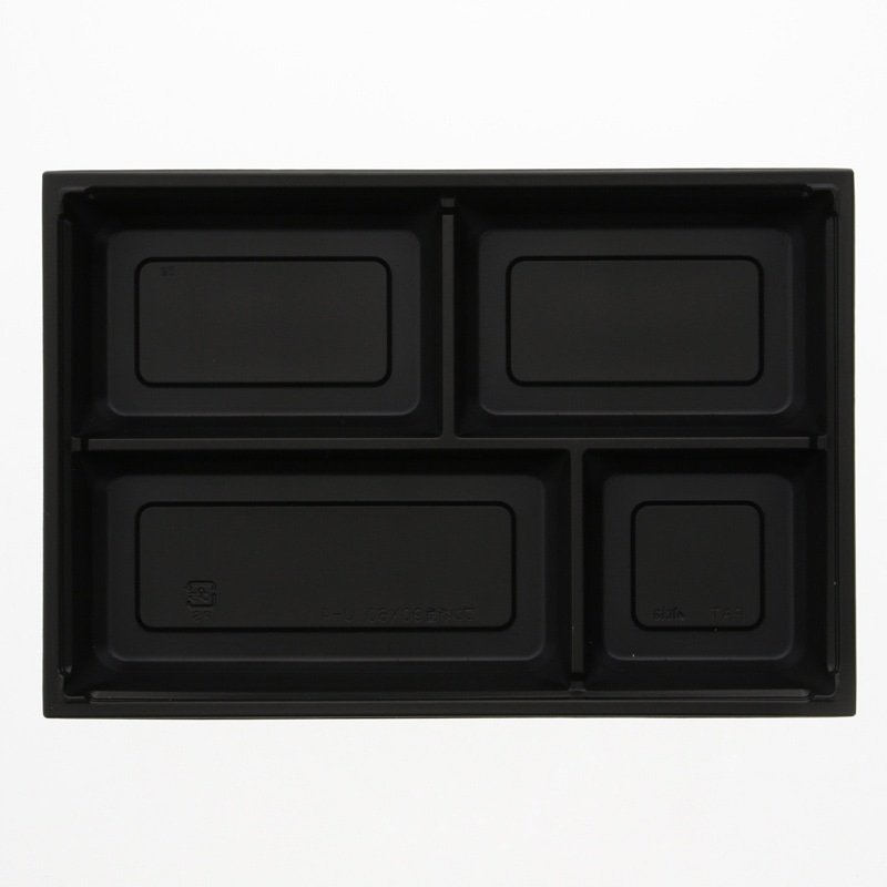 アクタ ワン折重90×60 クラフト縁 J-6黒底 100組 折箱 新ワン折重 90×60 J-6 黒底 アクタ | テイクアウト容器の