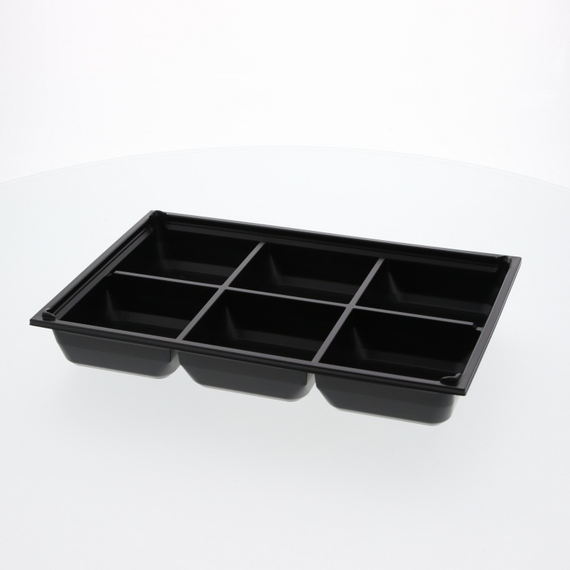 【お弁当容器】55セット　ワン折重D90×90黒底　黒エンボス縁・透明蓋セット ワン折シリーズ｜弁当パックオンラインショップAC