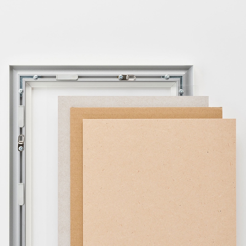 デッサン用額縁 アルミフレーム CF オーク サイズ三三 アルナ デッサン額 CF 三三 606×455mm シルバーフレーム 1個（ご注文