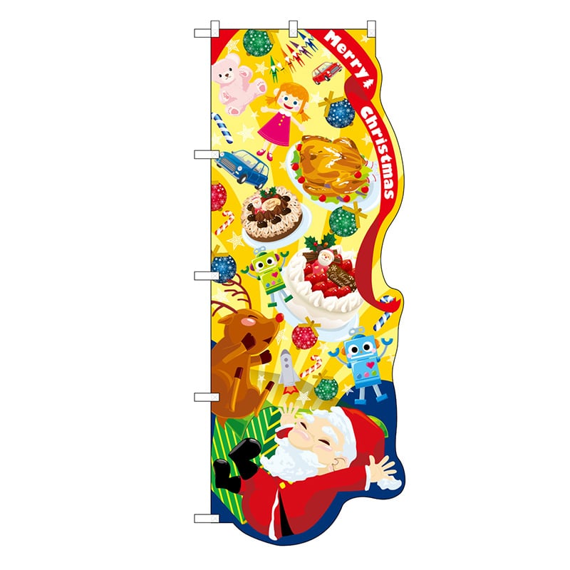 P・O・Pプロダクツ ユニークカットのぼり 26261 MerryChristmas 1枚(ご注文単位1枚)【直送品】