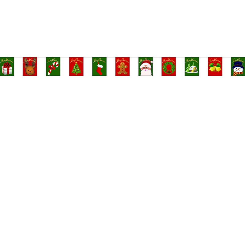 P・O・Pプロダクツ 連続旗 11連 40190 クリスマス キャライラスト 1枚(ご注文単位1枚)【直送品】