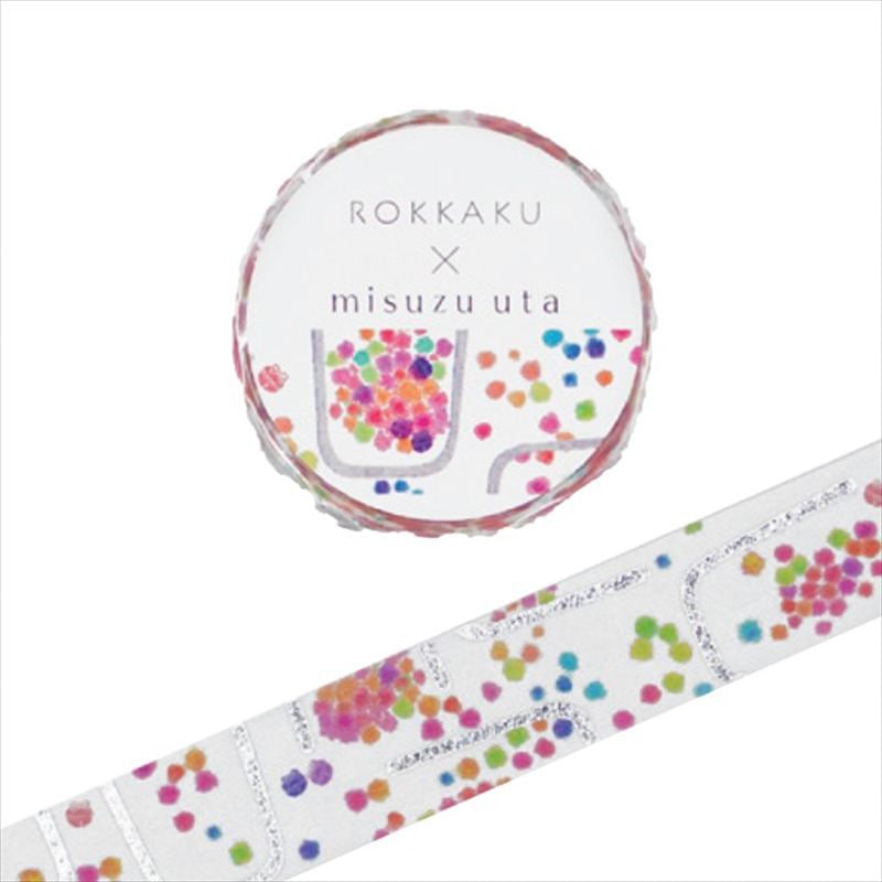 フタバ ROKKAKU 箔押しマスキングテープ みすゞうた 金平糖の夢