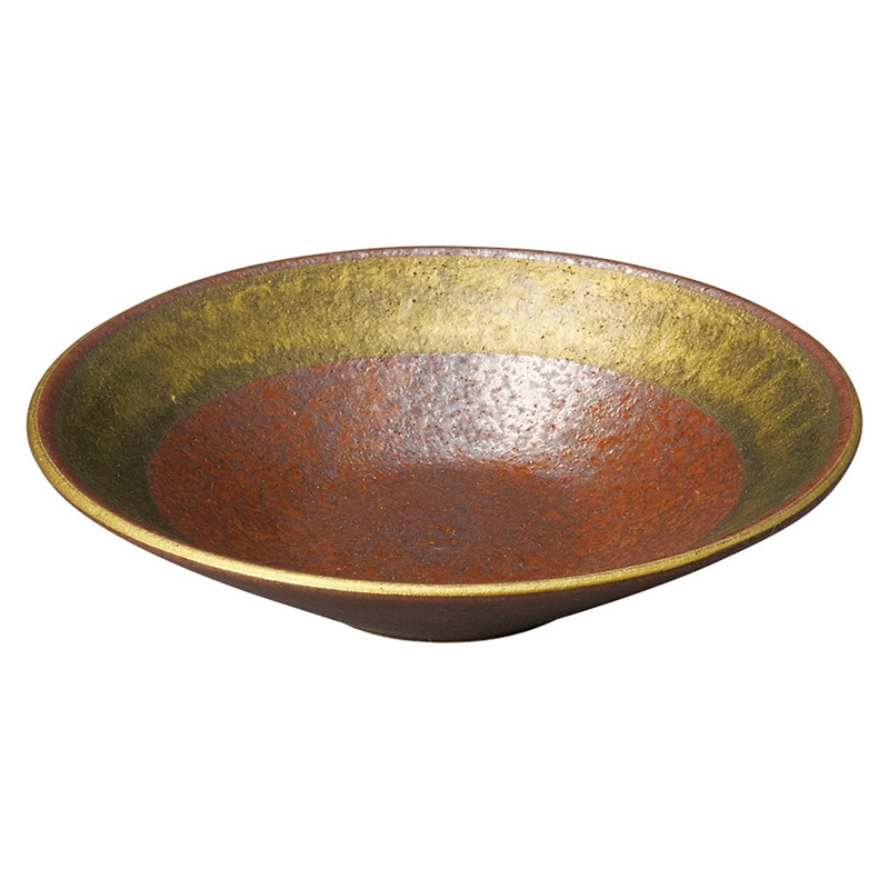 山万 56414-450 備前黒金溶彩5寸深皿 1個(ご注文単位1個)【直送品】