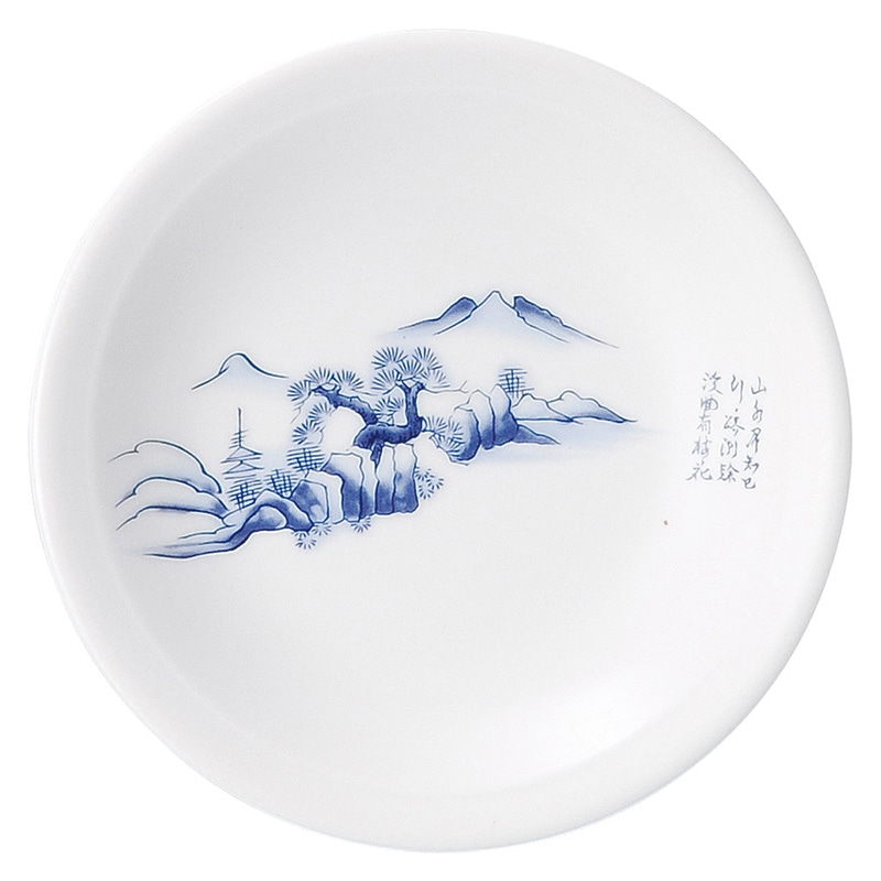 山万 69110-440 上絵山水 4.0皿 1個（ご注文単位1個）【直送品】 包装