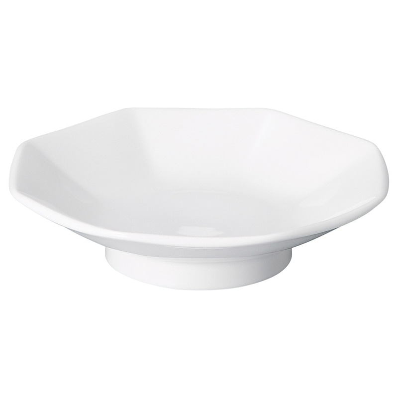 山万 白中華 八角皿 76620-029 1個（ご注文単位1個）【直送品