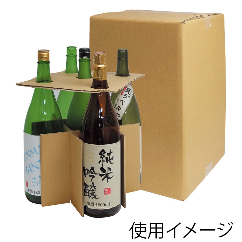 ヤマニパッケージ 一升瓶用 お値打ち宅配箱 5本 K-1374 20枚/箱（ご