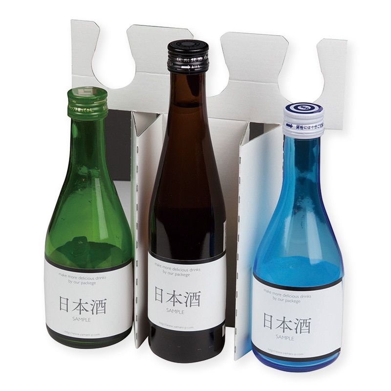 ヤマニパッケージ 日本の酒のみくらべ300ml×3本箱 K-2020 100枚/箱（ご