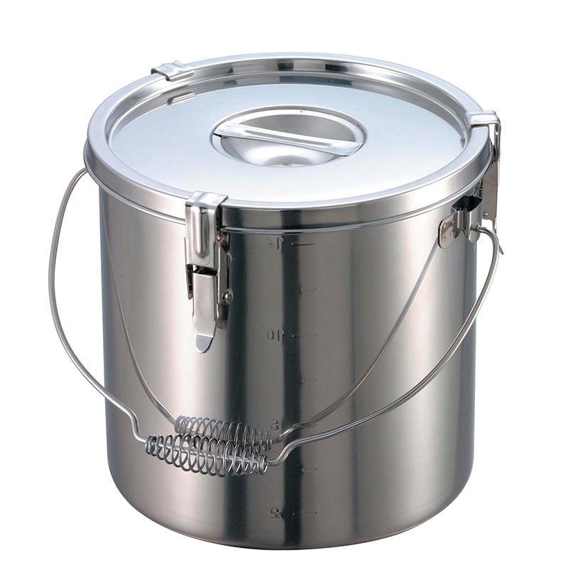 EBM 18-8 パッキン寸胴鍋 目盛付 16cm 吊付 1個(ご注文単位1個)【直送品】